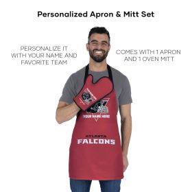 [Personalization Only] Falcons Apron & BBQ Mitt Set