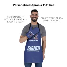 [Personalization Only] NY Giants Apron & BBQ Mitt Set