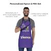 [Personalization Only] Vikings Apron & BBQ Mitt Set